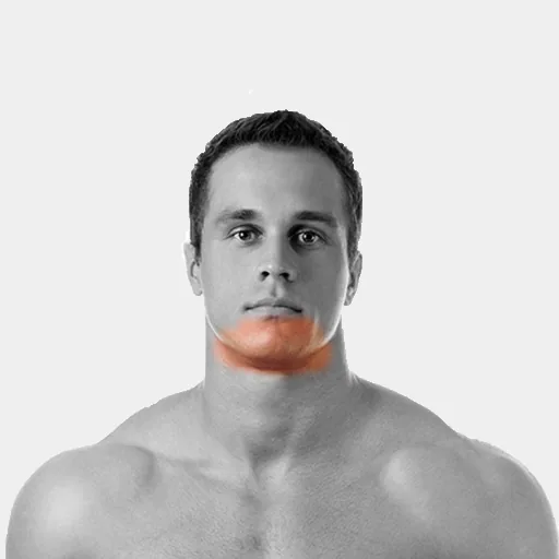 Man with the beard area highlighted for laser hair removal